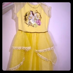Girls Yellow Dress Belle Beauty and the Beast